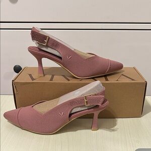 Vivaia Women's Mauve Slingback Heels